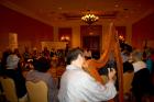 Guests of the Sunday morning reflection session were treated to Michael Moon's beautiful harp playing